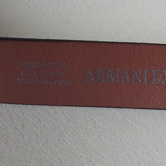Armani Exchange Men's Genuine Leather Logo Belt - Picture 4 of 13
